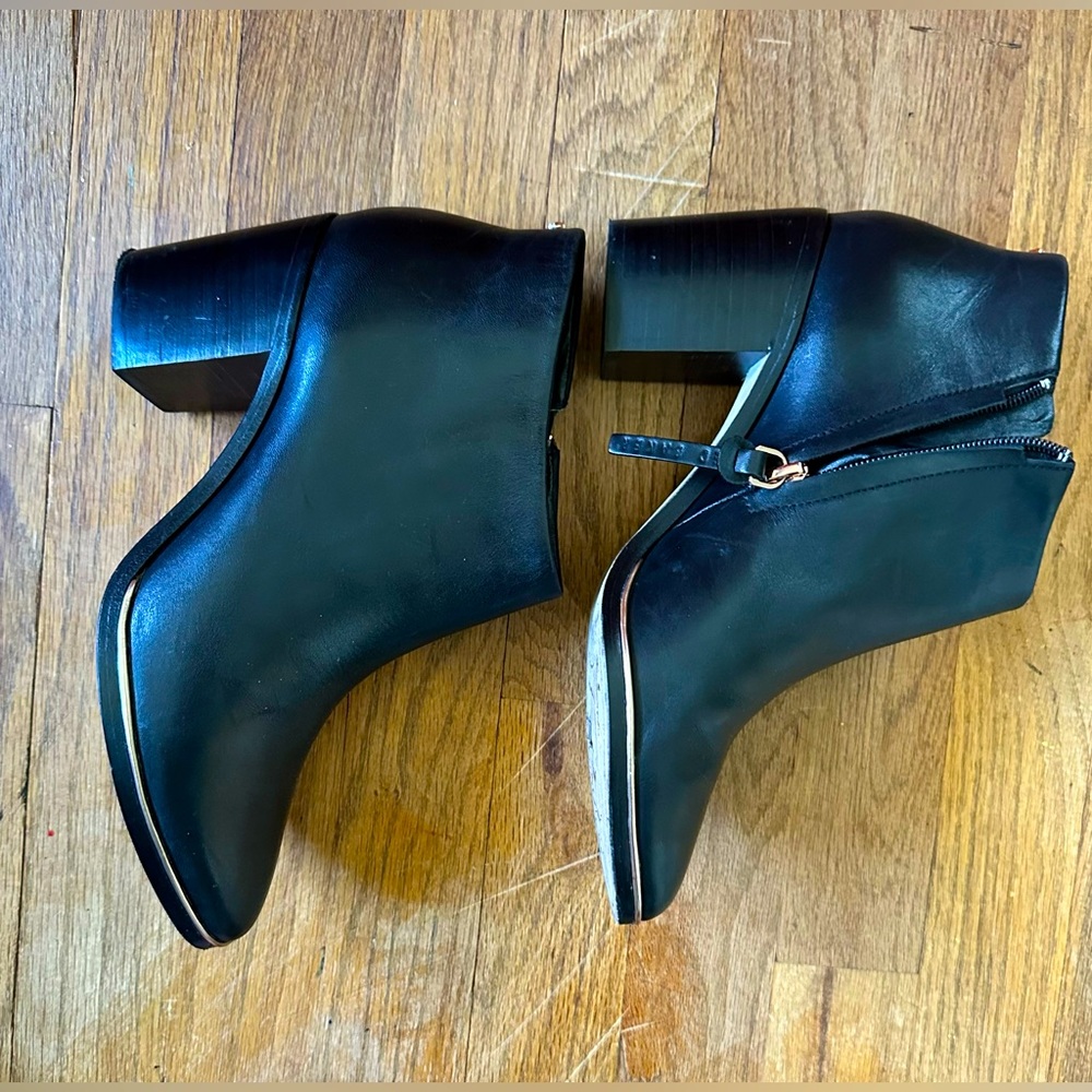 NEW Ted Baker black leather booties